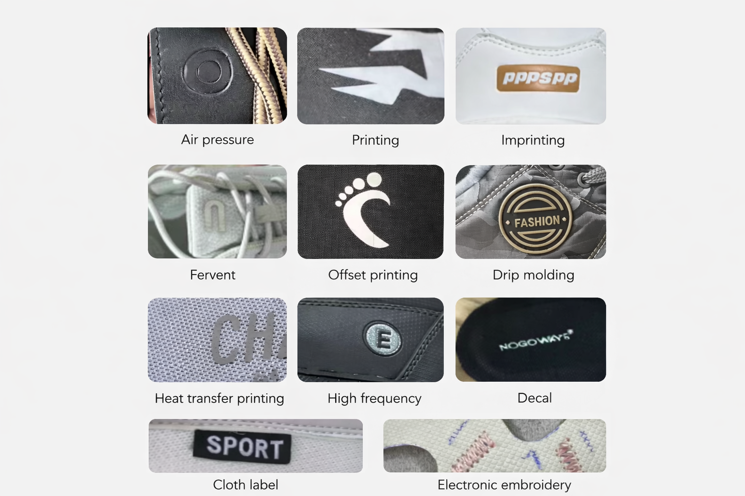 Custom branded shoe boxes and tags