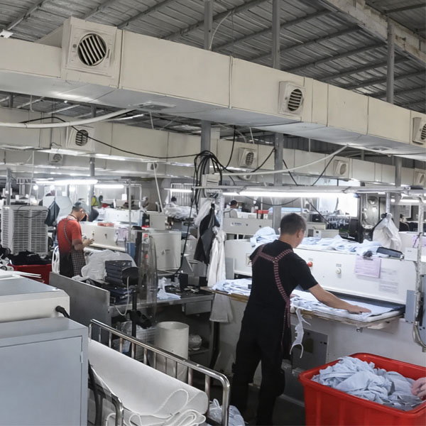 Quality control station checking outsole flex and bond strength