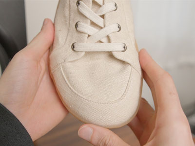 Hemp canvas natural upper material