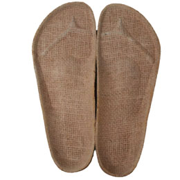 Natural cork insole for barefoot shoes