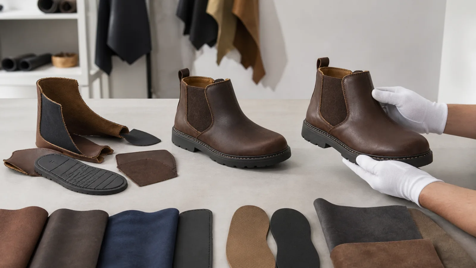 Barefoot shoe samples used for wholesale supplier evaluation